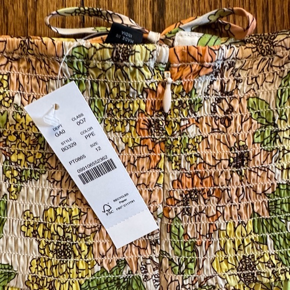 J.crew Square Neck Tie-Front Top in Zinnia floral size12 - Picture 4 of 8